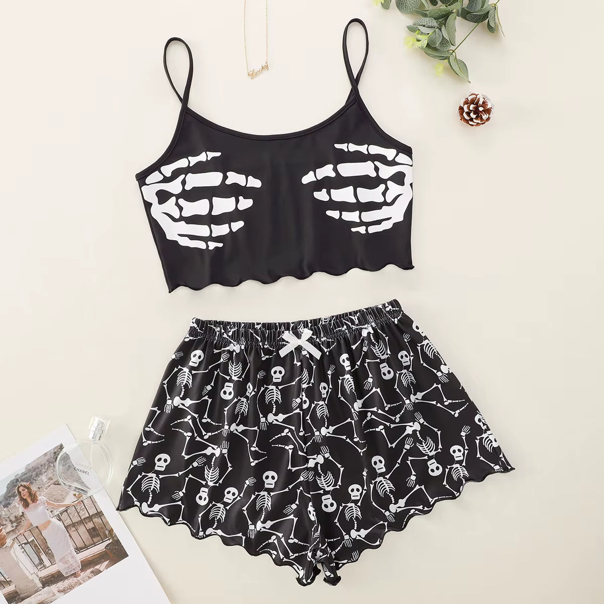 🎃 Women’s Halloween Pajama Set – Cute & Comfy Nightwear