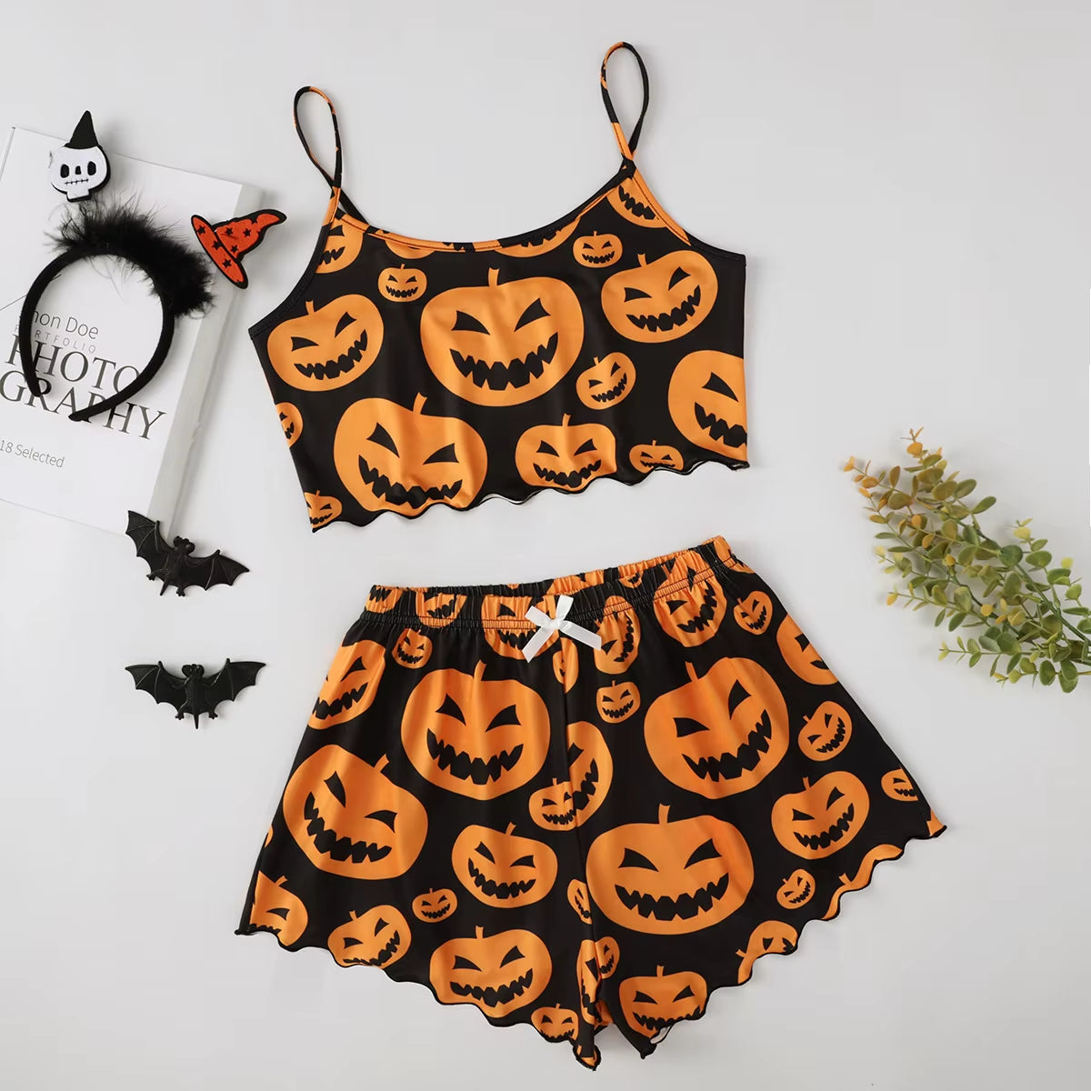 🎃 Women’s Halloween Pajama Set – Cute & Comfy Nightwear