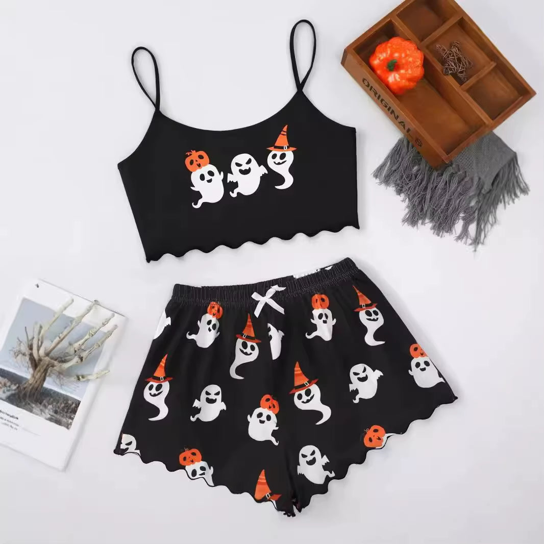 🎃 Women’s Halloween Pajama Set – Cute & Comfy Nightwear