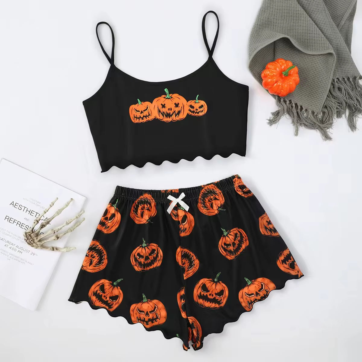 🎃 Women’s Halloween Pajama Set – Cute & Comfy Nightwear