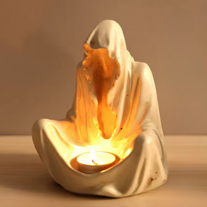 👻 Gothic Ghost Candle Holder – Halloween Hell Messenger Statue