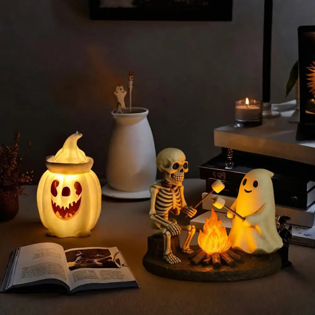 Spookify Your Space with Our Skeleton Ghost Bonfire Night Lamp ! 🎃
