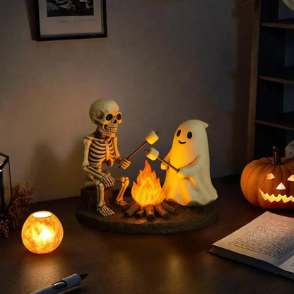 Spookify Your Space with Our Skeleton Ghost Bonfire Night Lamp ! 🎃