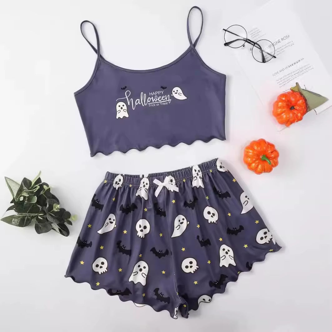 🎃 Women’s Halloween Pajama Set – Cute & Comfy Nightwear