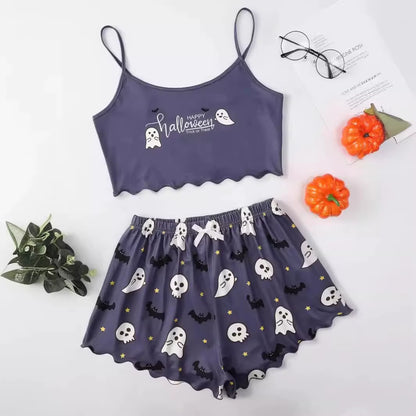 🎃 Women’s Halloween Pajama Set – Cute & Comfy Nightwear