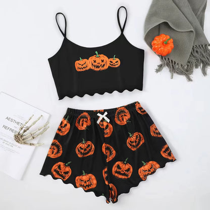 🎃 Women’s Halloween Pajama Set – Cute & Comfy Nightwear