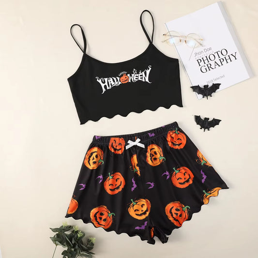 🎃 Women’s Halloween Pajama Set – Cute & Comfy Nightwear